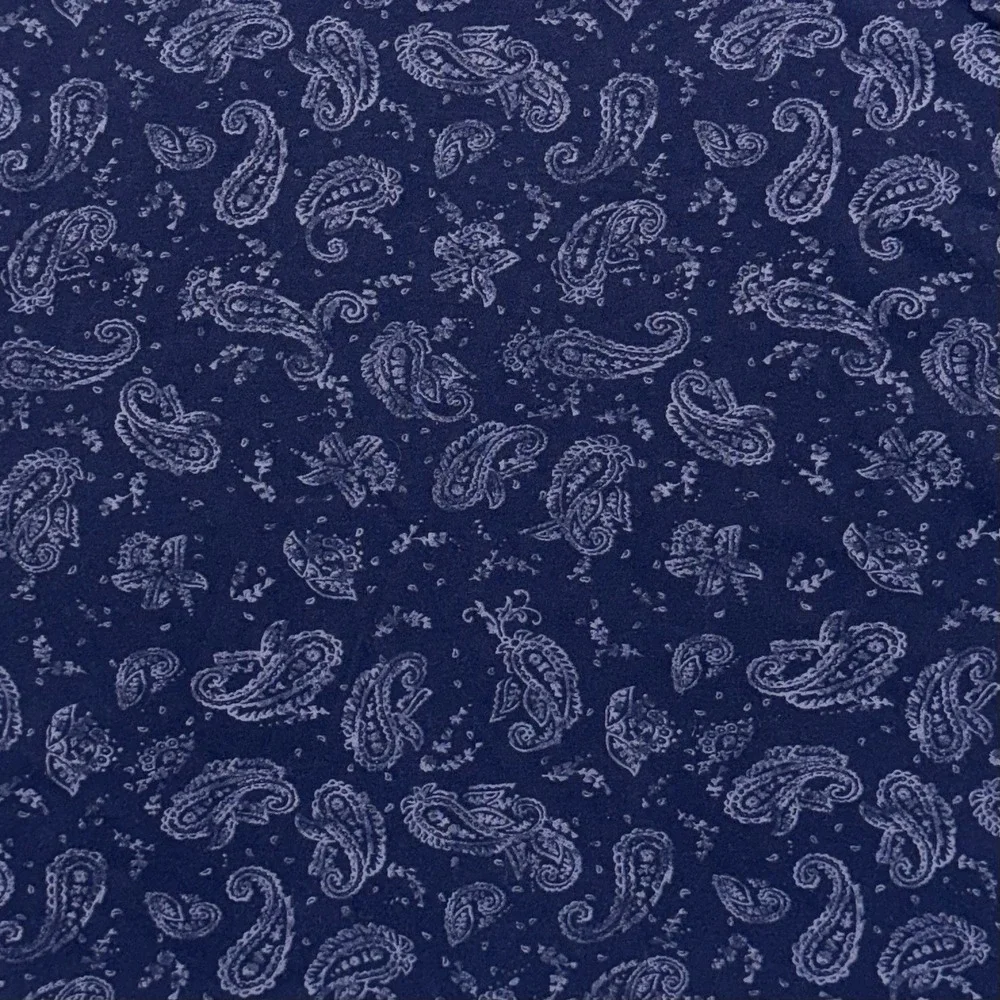 Polo Ralph Lauren Polo Shirt Mens Medium Navy Paisley Print Short Sleeve